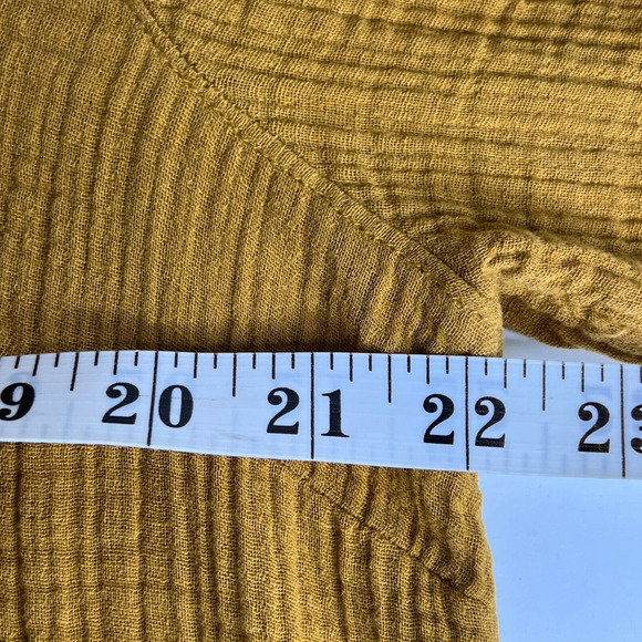 Garnet Hill Eden Organic Cotton‎ Shirtdress Size L Brown Lagenlook Gauzy - Picture 12 of 13